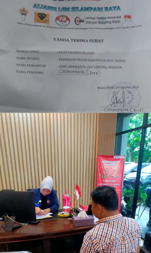 Aliansi LSM Silampari Raya Laporkan Kegiatan Dinsos Musi Rawas